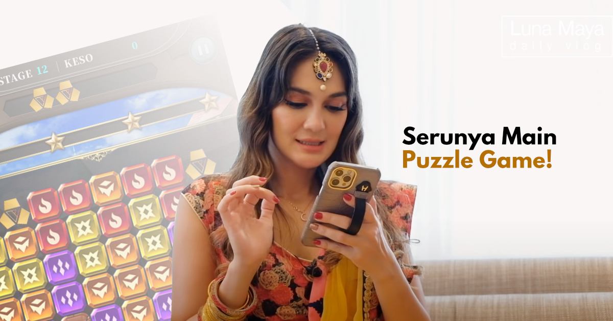 Keseruan Luna Maya Main PlayMining Puzzle Game