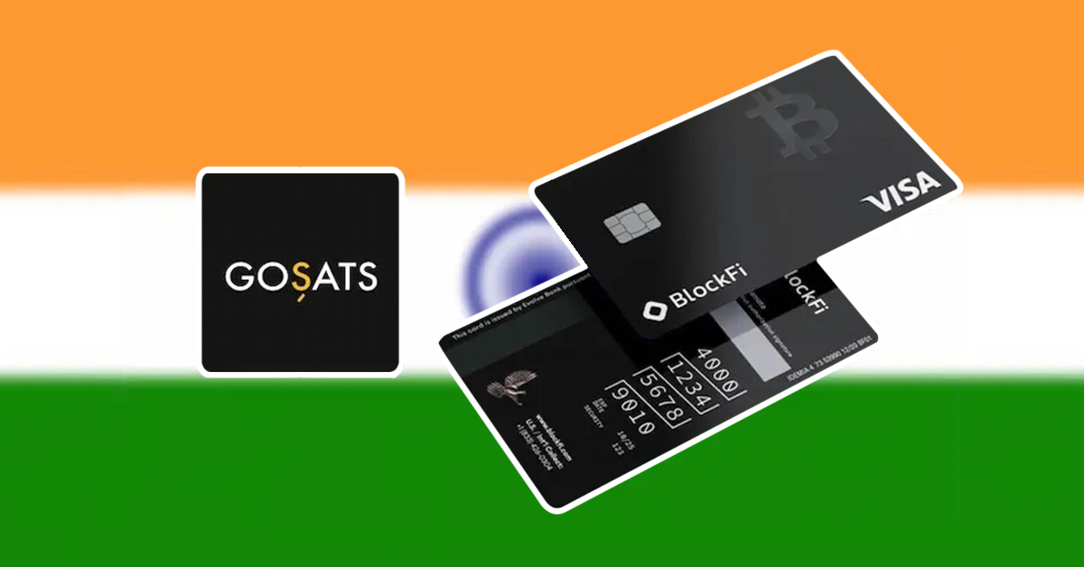 GoSats meluncurkan Gift Cards cashback Bitcoin di India