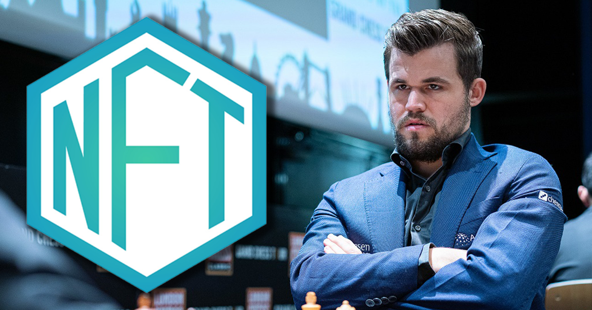 Grandmaster catur Magnus Carlsen, dianugerahi trofi NFT setelah kemenangan turnamen MCCT